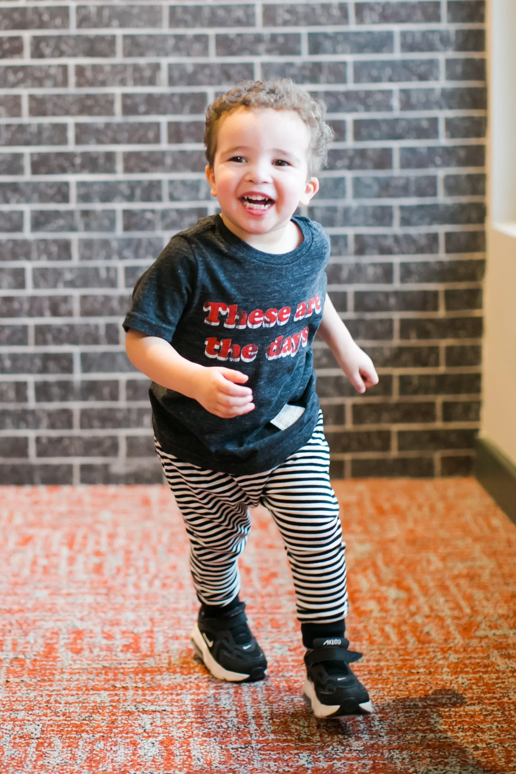 Retro Brand - Kids' These Are the Days Tee in Charcoal