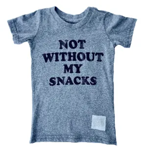 Retro Brand - Not  Without My Snacks Tee in Heather Grey
