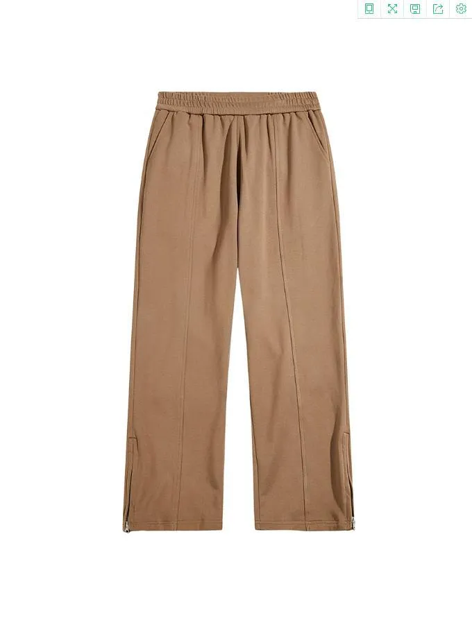 Straight Loose Zipper Guard Pants