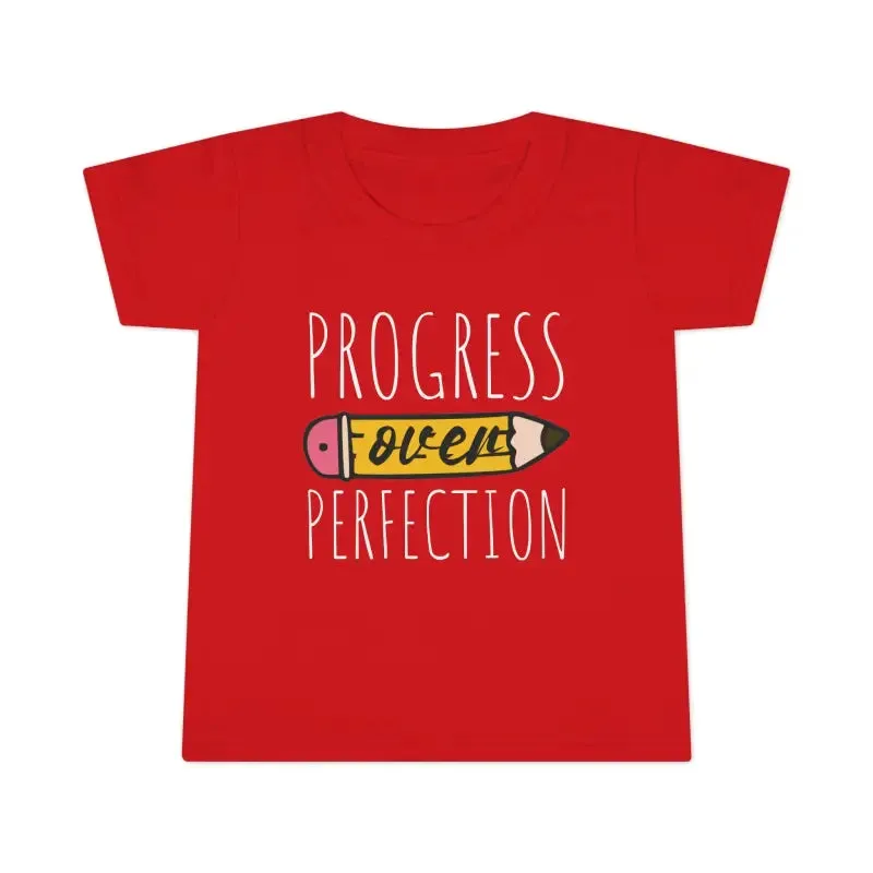 Toddler Tees Progress Over Perfection Pencil