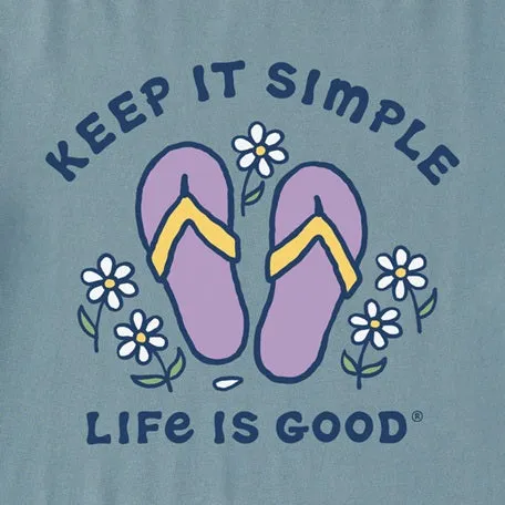 Women's Keep it Simple Flip Flops and Daisies Crusher-LITE Vee