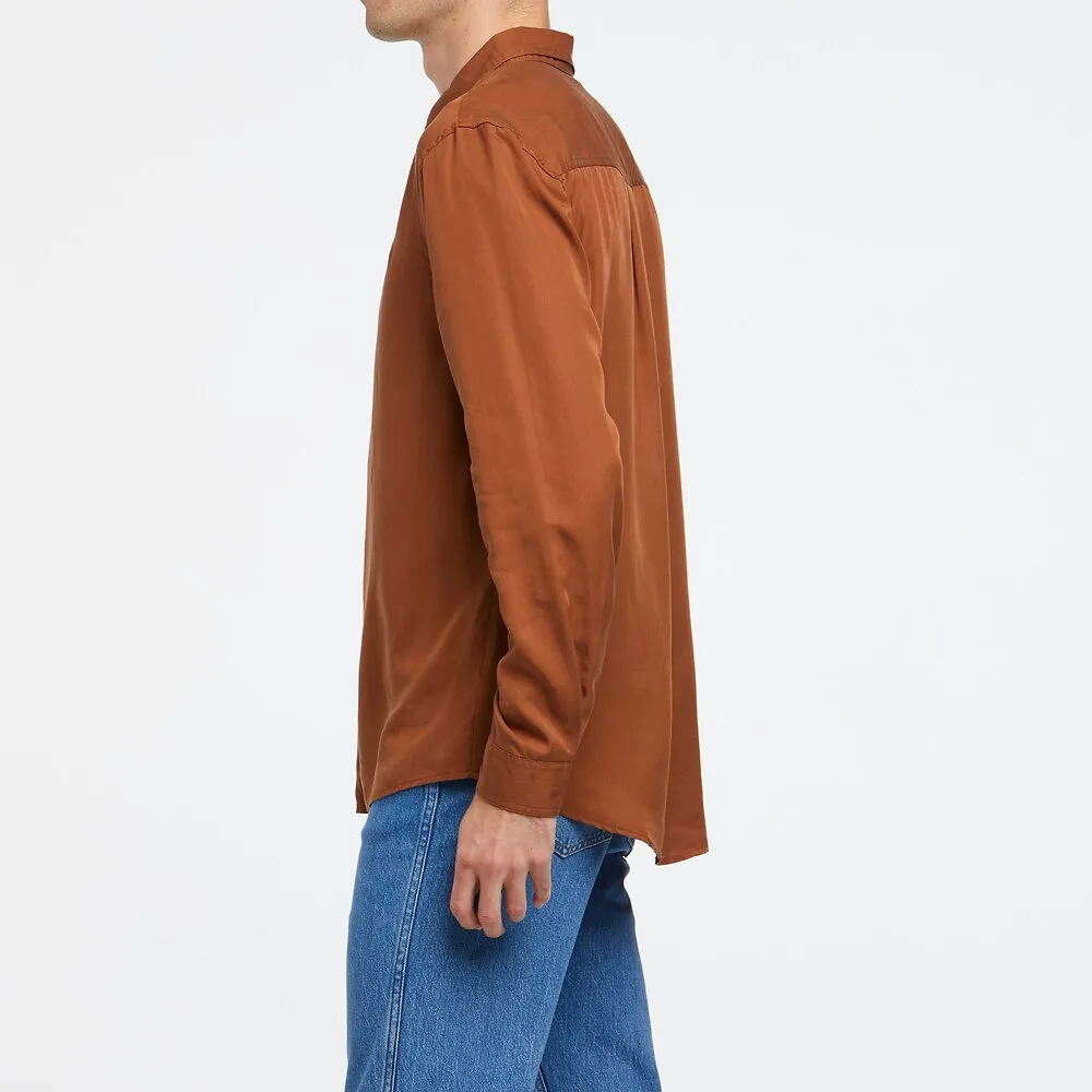 WRANGLER Mens Doing It Clean Shirt - Old Rust