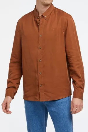 WRANGLER Mens Doing It Clean Shirt - Old Rust